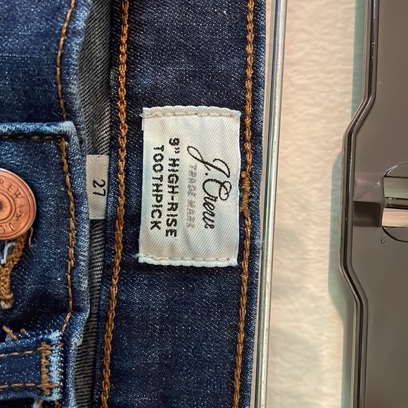 J Crew High Rise Toothpick Jeans - Picture 3 of 4